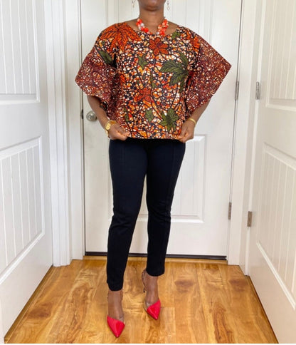 African Blouse/Ankara Top/African Clothing/VA114