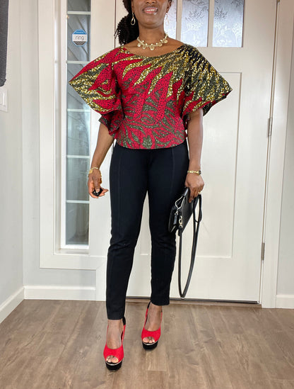 African women clothing/Danshiki Blouse/Ankara Blouse/African top/African duster/Tops/Blouse/