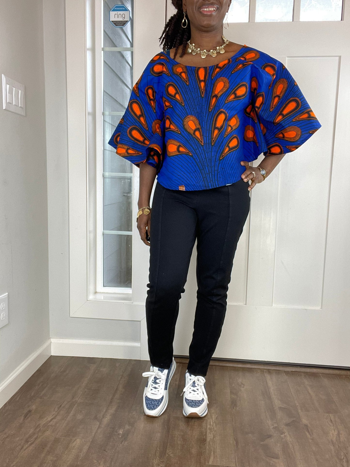 African Blouse/African Print Top/Summer Top/Ankara Blouse/VA117