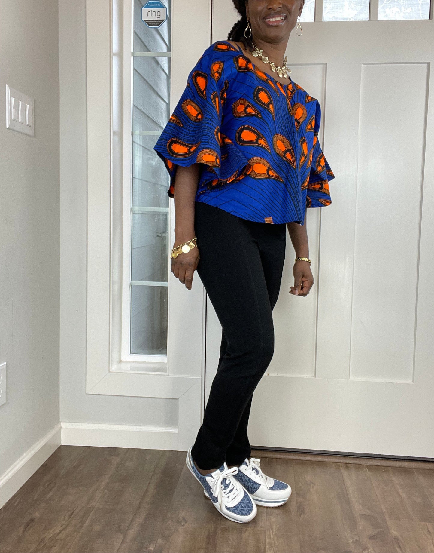 African Blouse/African Print Top/Summer Top/Ankara Blouse/VA117