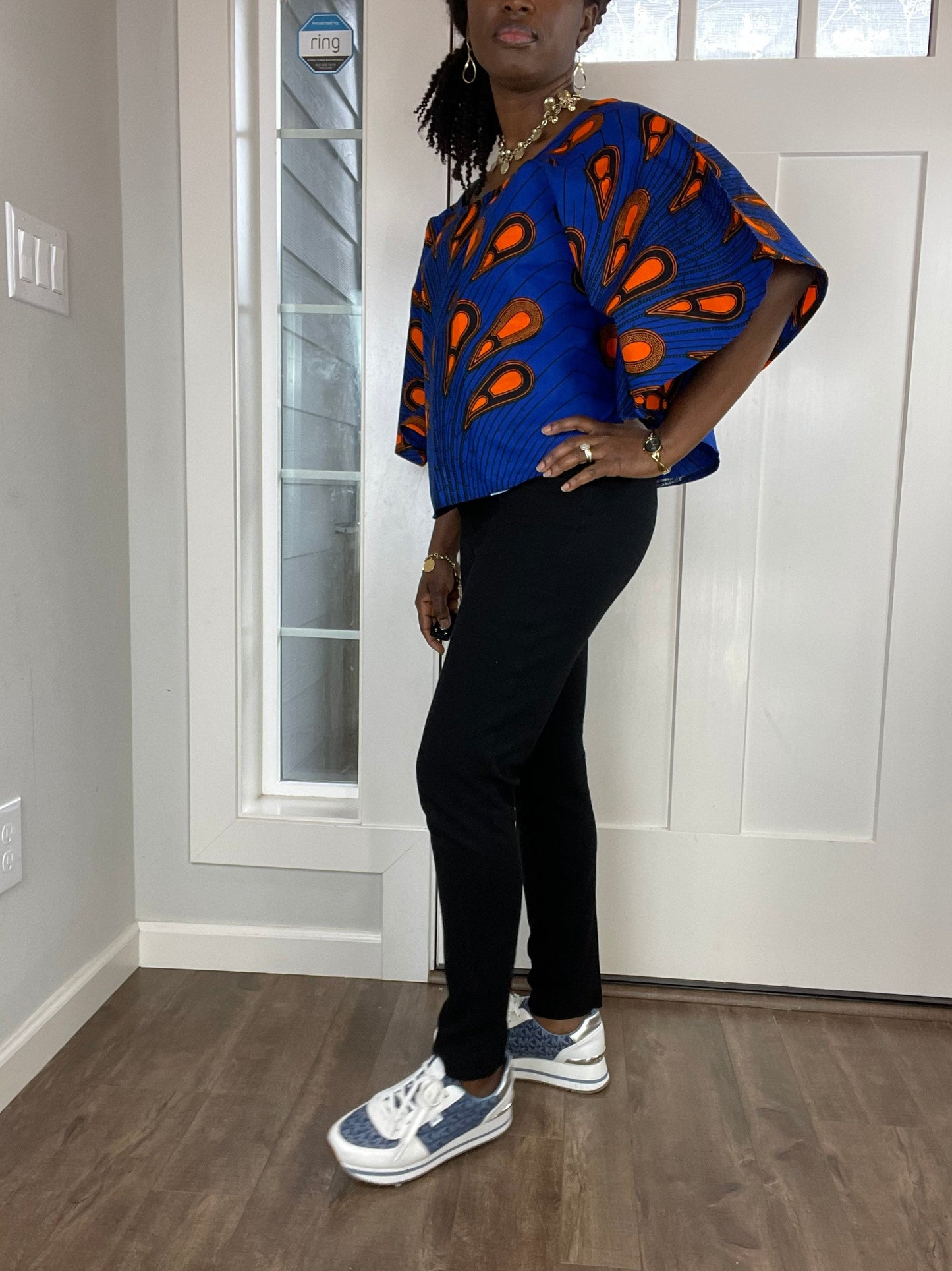 African Blouse/African Print Top/Summer Top/Ankara Blouse/VA117