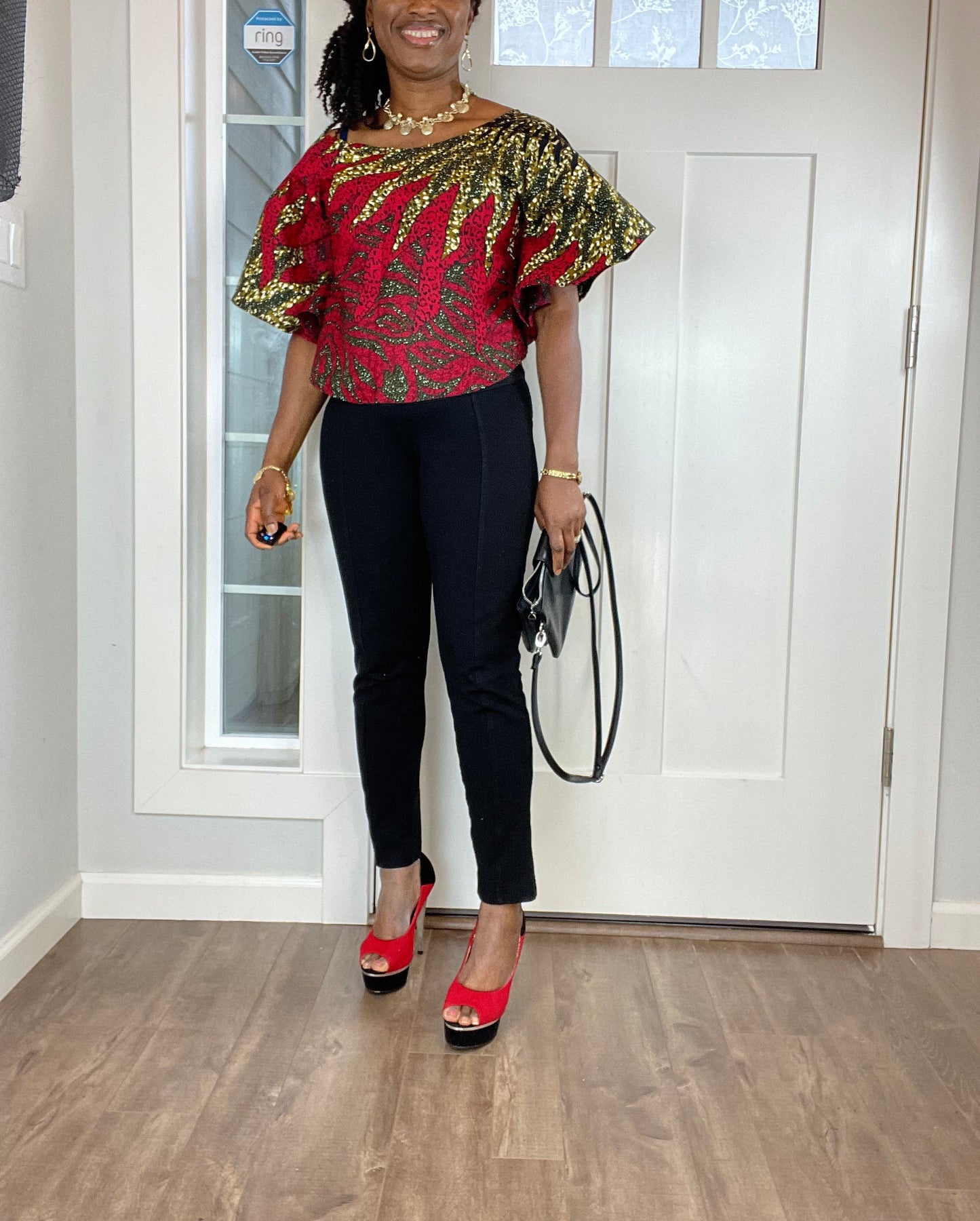 African women clothing/Danshiki Blouse/Ankara Blouse/African top/African duster/Tops/Blouse/