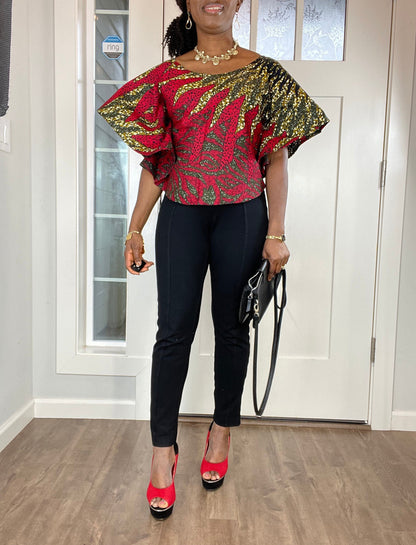 African women clothing/Danshiki Blouse/Ankara Blouse/African top/African duster/Tops/Blouse/