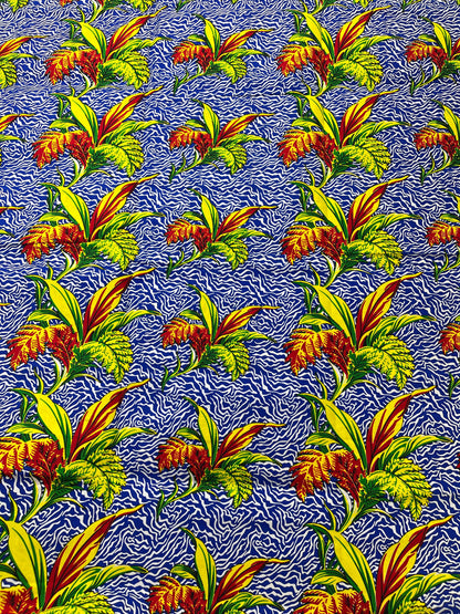 African Fabric/African/African fabric per yard/ African fabric for crafts/ African fabri/DK19/Ankara-Lemon Wine Floral Design/African Dress