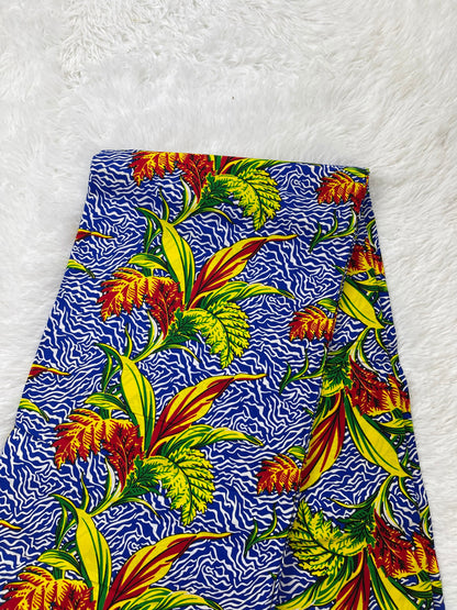 African Fabric/African/African fabric per yard/ African fabric for crafts/ African fabri/DK19/Ankara-Lemon Wine Floral Design/African Dress
