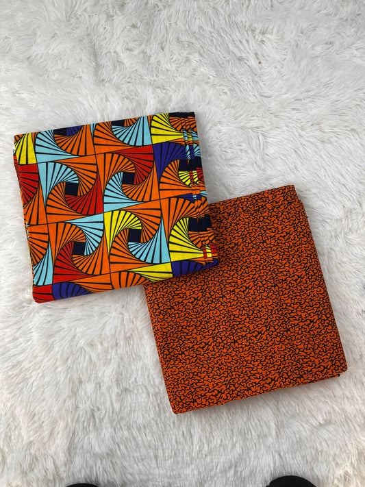 Mix and matched African Fabric/African prints/ Ankara fabric/ African fabric by the yard/ Wax prints/ African fabric for apparel/MK433e