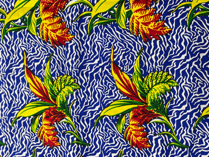 African Fabric/African/African fabric per yard/ African fabric for crafts/ African fabri/DK19/Ankara-Lemon Wine Floral Design/African Dress