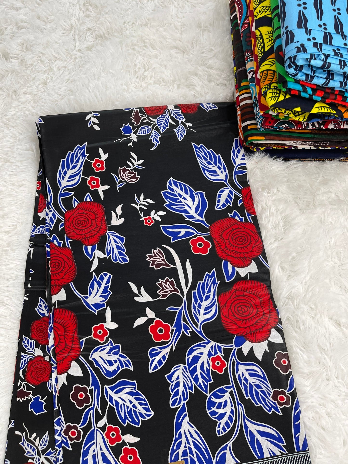 Multicolor African Fabric/African prints/ Ankara fabric/ African wax/Hollandais/ African fabric/ African fabric 6 yards/FG90