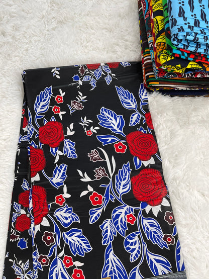 Multicolor African Fabric/African prints/ Ankara fabric/ African wax/Hollandais/ African fabric/ African fabric 6 yards/FG90