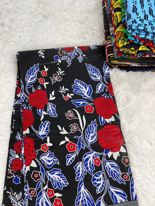 Multicolor African Fabric/African prints/ Ankara fabric/ African wax/Hollandais/ African fabric/ African fabric 6 yards/FG90