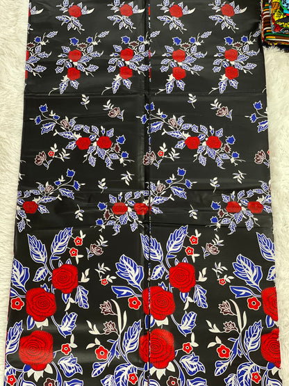 Multicolor African Fabric/African prints/ Ankara fabric/ African wax/Hollandais/ African fabric/ African fabric 6 yards/FG90