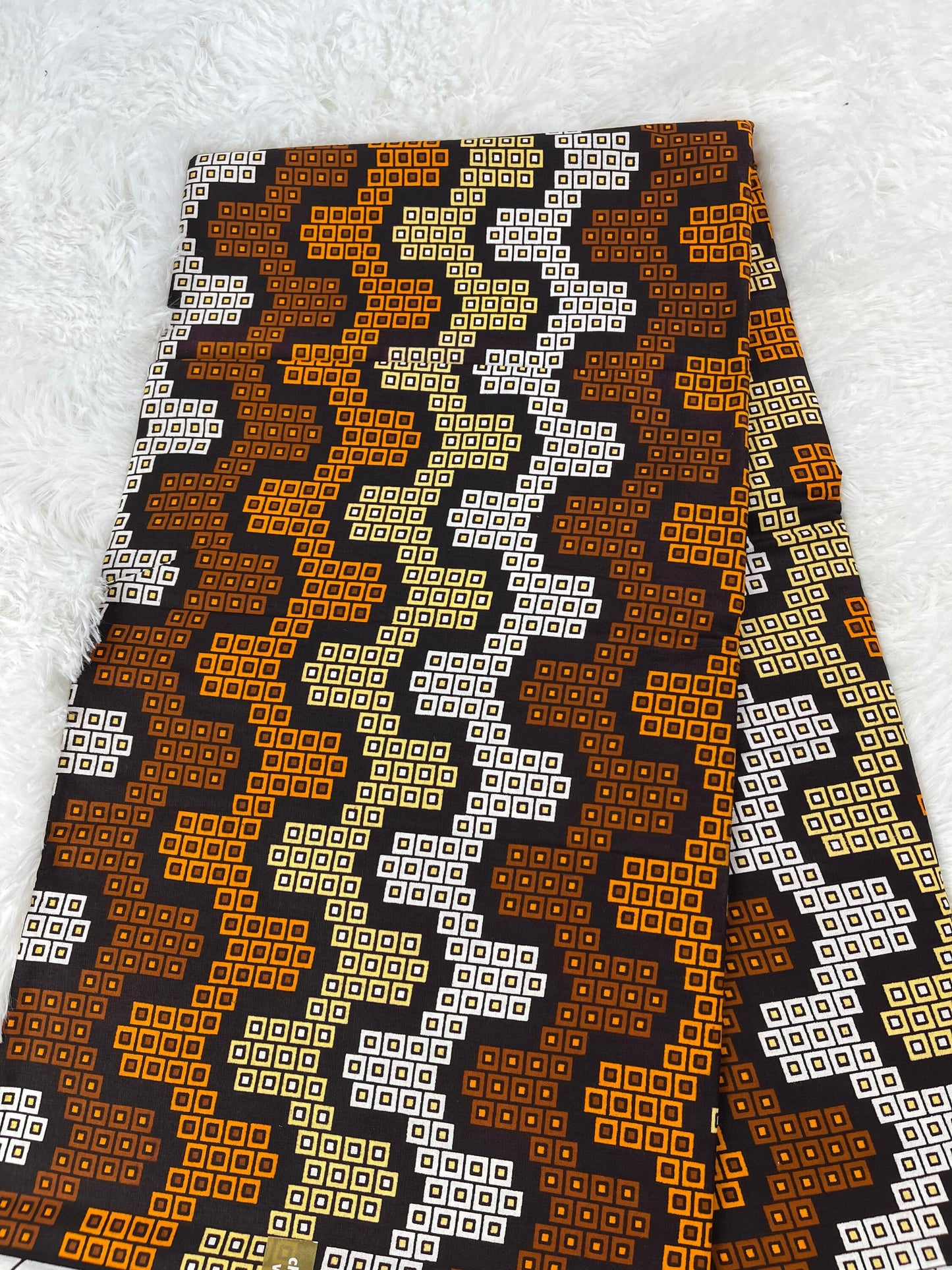 African Fabric/African Print Fabric/Ankara -Brown and Cream Fabric/African/ Fabric/ Cotton Fabric/African Dress/African Print/Kente Fa/MK508
