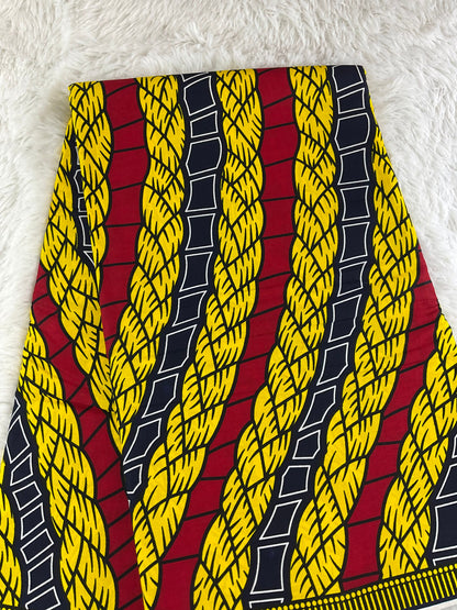 Red African Fabric/African prints/ Ankara fabric/ Wax print/ African fabric for decor/ African fabric for crafts/MK402