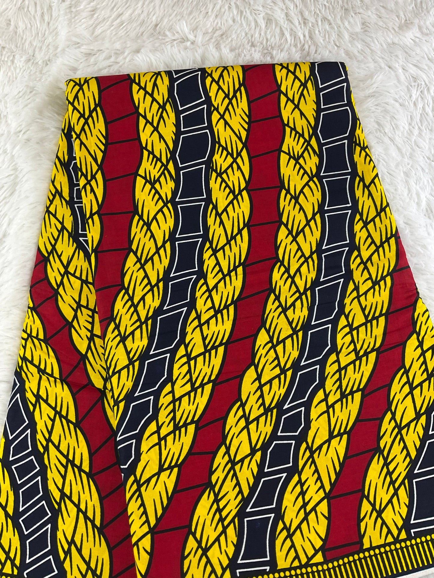 Yellow and red African Fabric/African print/African fabric by the yard /Hollandais/ African fabric/ African fabric 6 yards/FG84