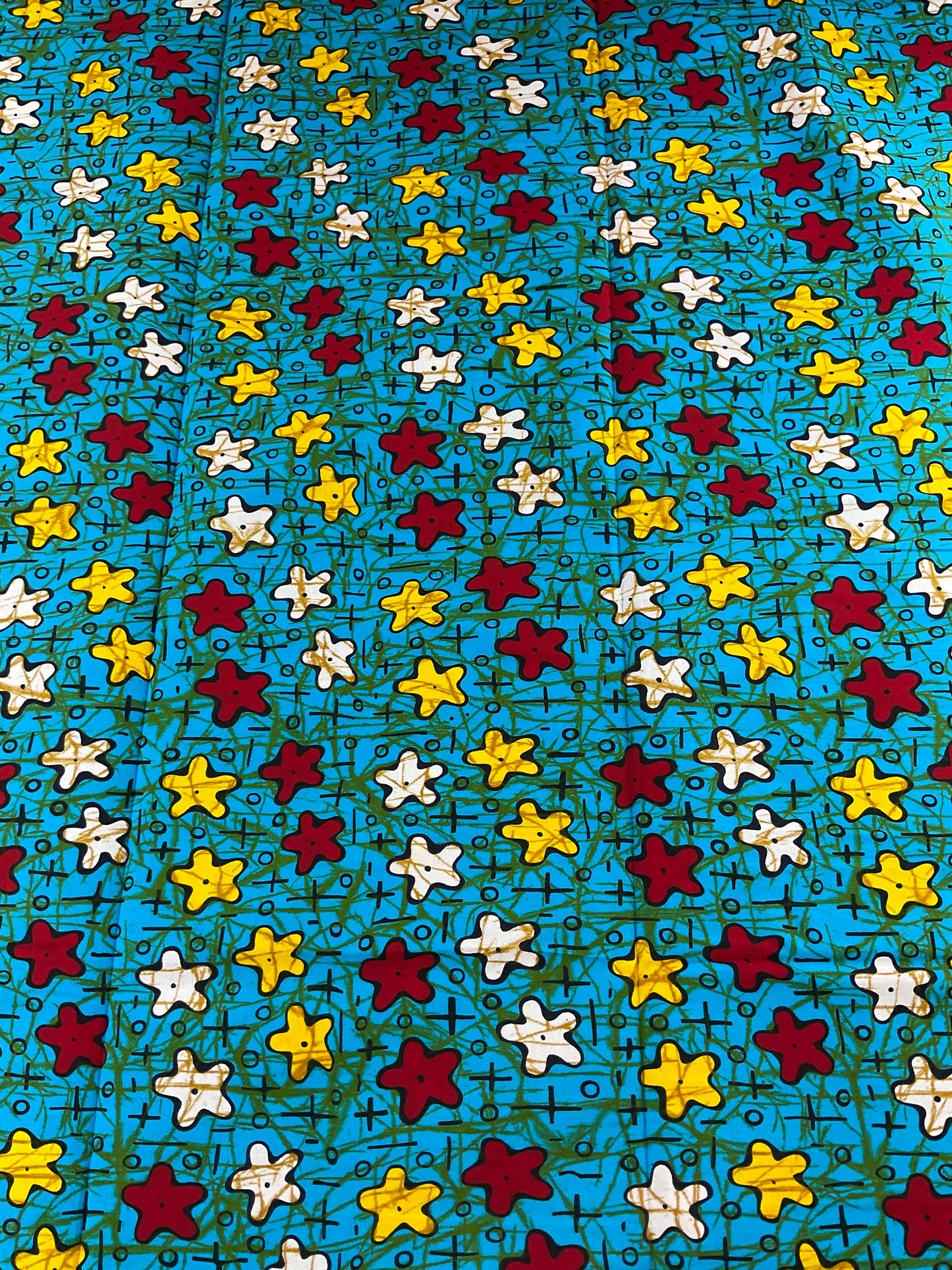 Blue African Fabric/African prints/ Ankara fabric/ Wax print/ African fabric for decor/ African fabric for crafts/AfricanFG3D