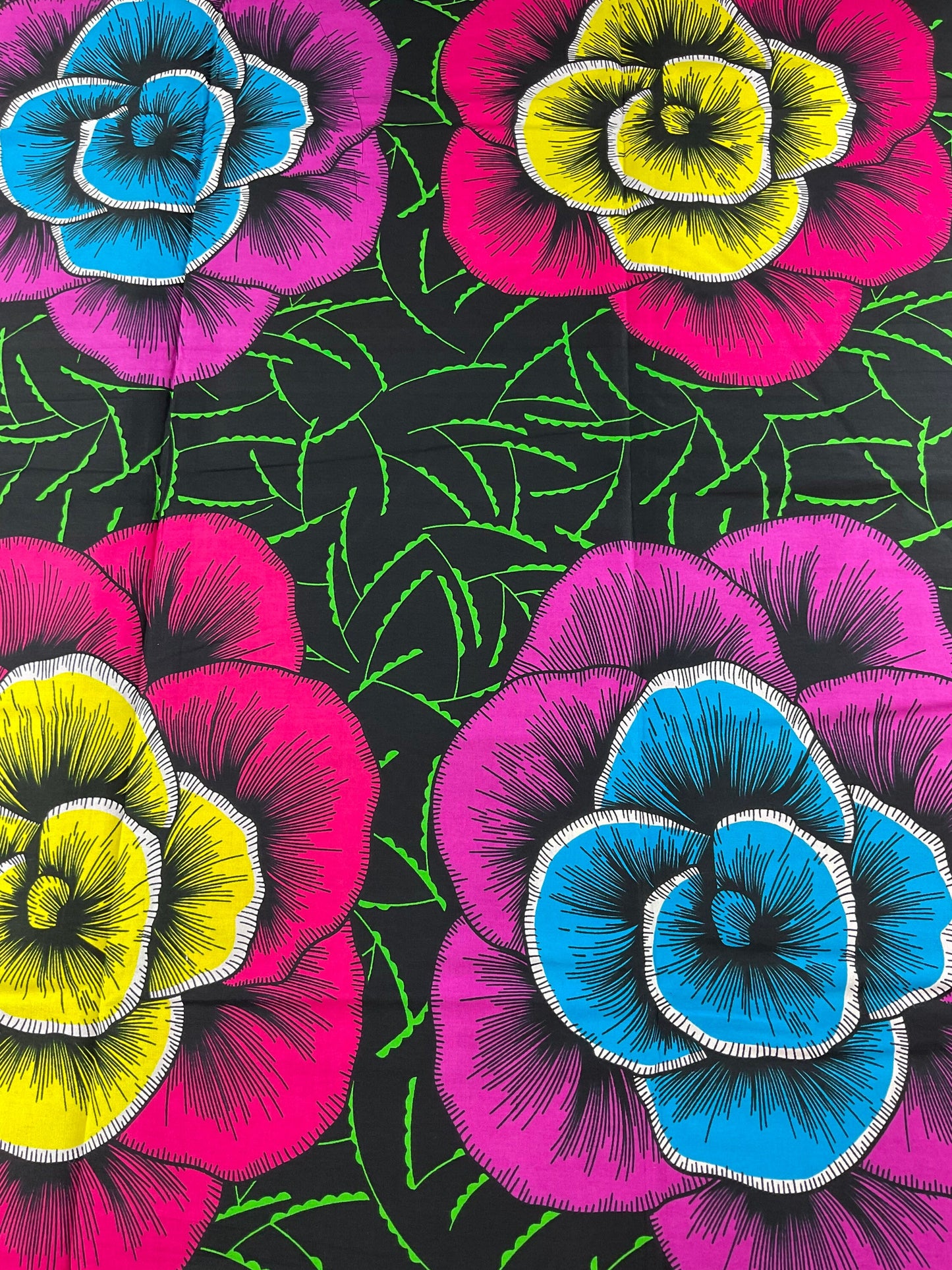 Multicolor African Fabric/African prints/ Ankara fabric/ African fabric per yard/ African fabric for crafts/ African fabri/DK36