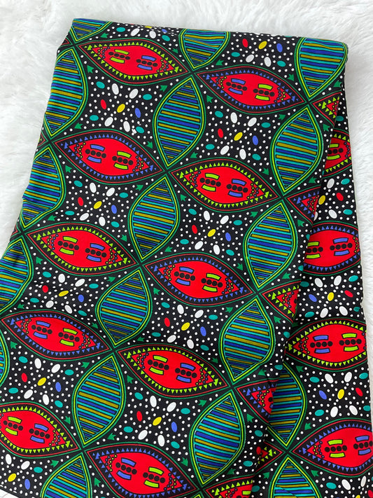 African Fabric/African prints/ Ankara fabric/ African wax/Hollandais/ African fabric/ African fabric 6 yards/FG80