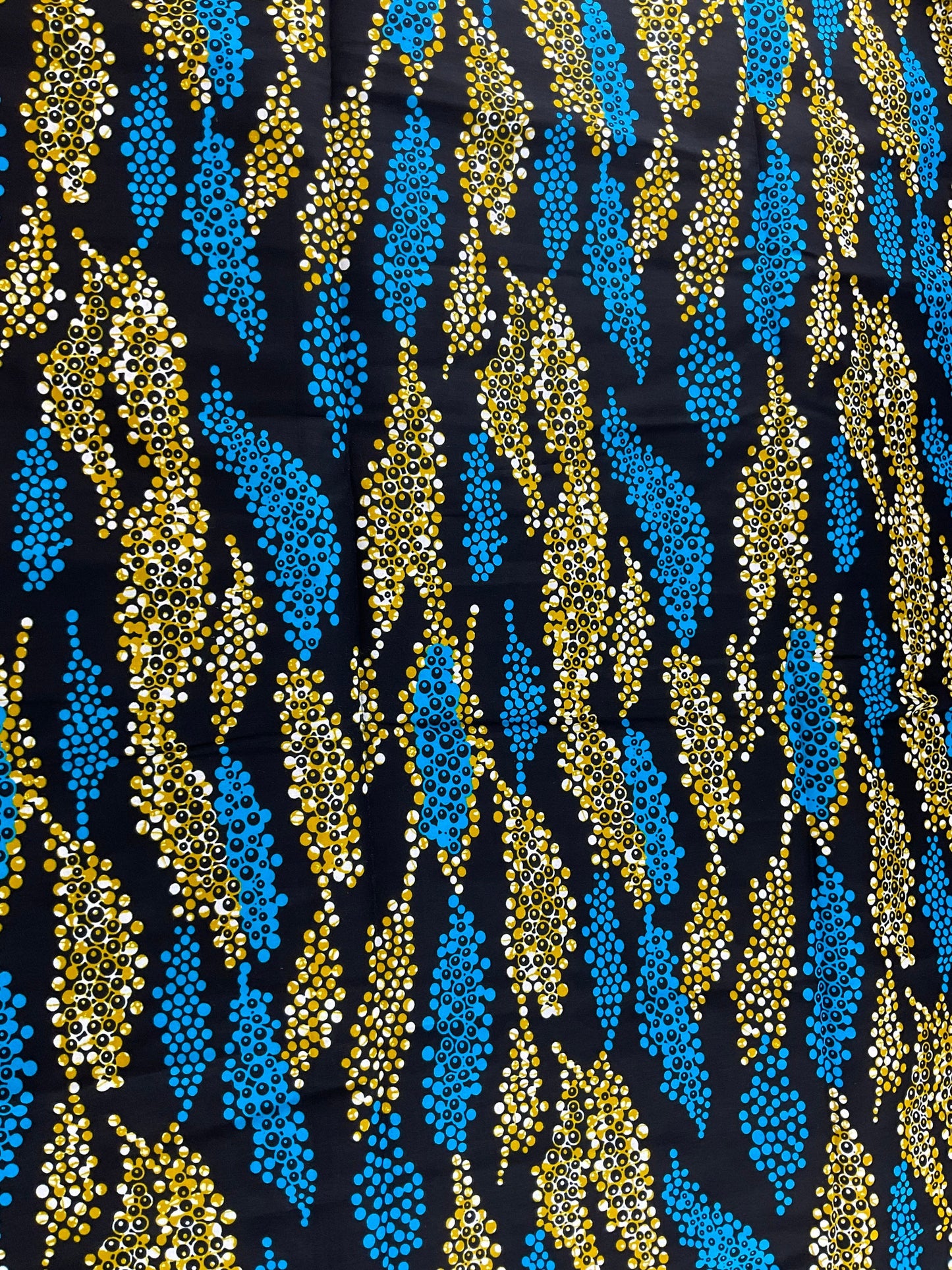 African Fabric/African prints/ Ankara fabric/ African wax/Hollandais/Blue and black African fabric/ African fabric 6 yards/MK585