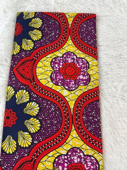 Multicolor African Fabric/African prints/ Ankara fabric/ African fabric per yard/ African fabric for crafts/ African fabri/FG10