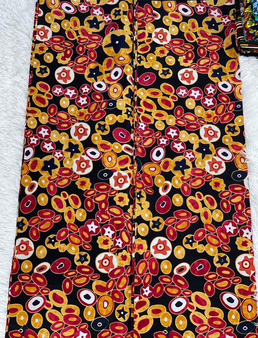 African Fabric/African prints/ Ankara fabric/ African wax/Hollandais/Mustard African fabric/ African fabric 6 yards/FG70