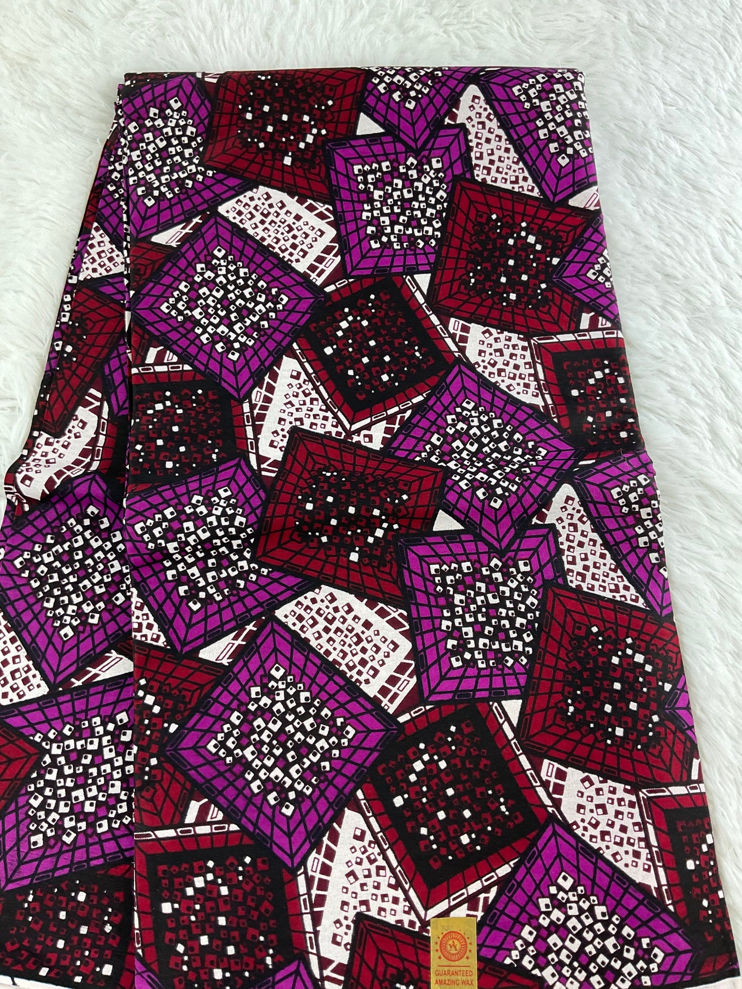 Purple African Fabric/African prints/ Ankara fabric/ African fabric per yard/ African fabric for crafts/ African fabri/DK25/danshiki fabric
