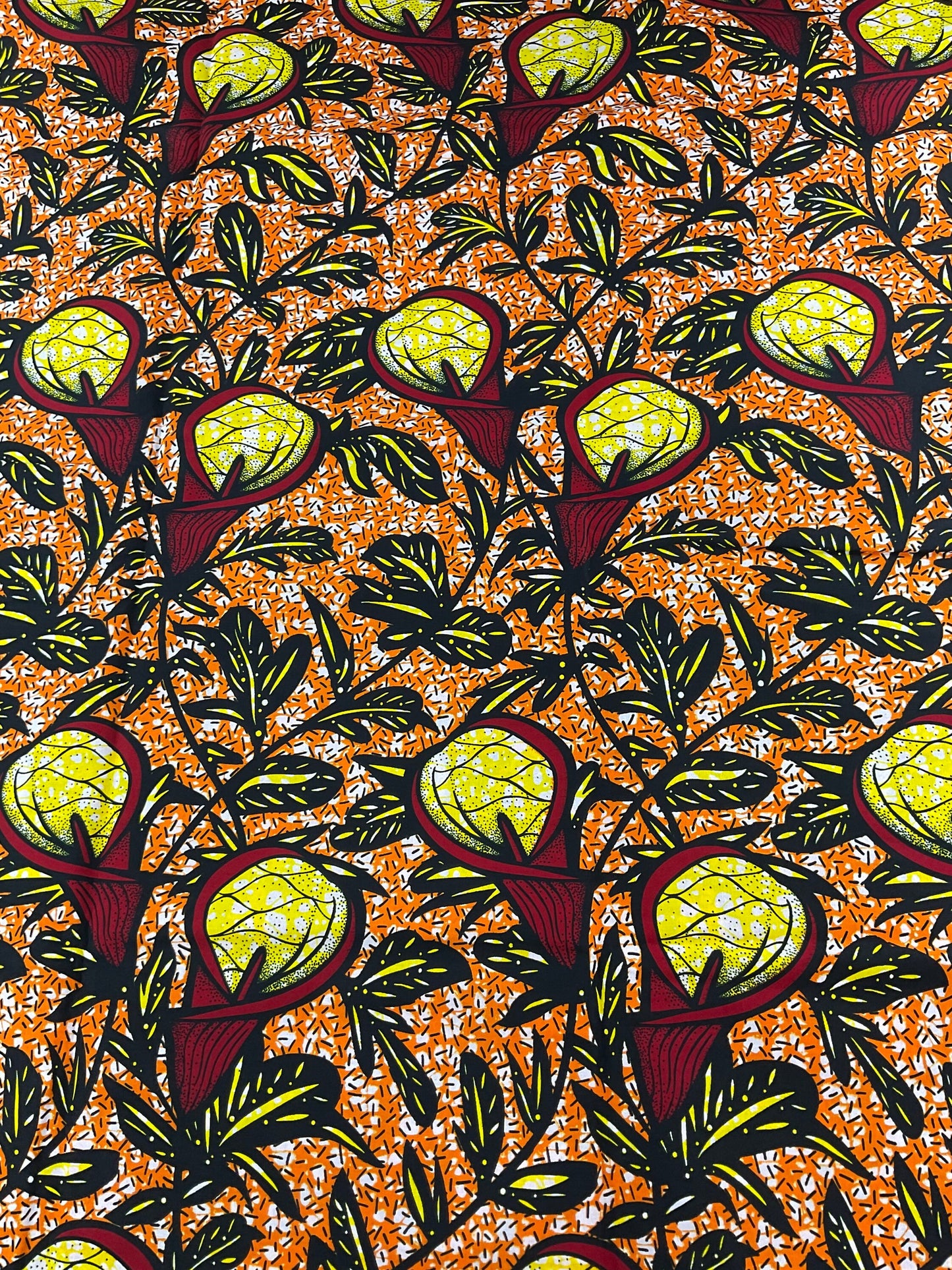 Multicolor red African Fabric/African prints/ Ankara fabric/ African fabric by the yard/African fabric/ African fabric 6 yards/MK116