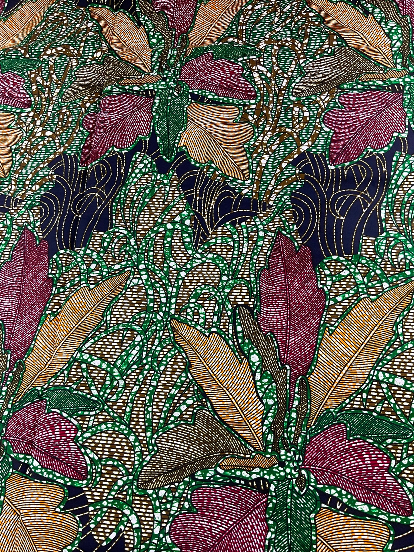Green and gold African Fabric/African print/African fabric by the yard /Hollandais/ African fabric/ African fabric 6 yards/FG86
