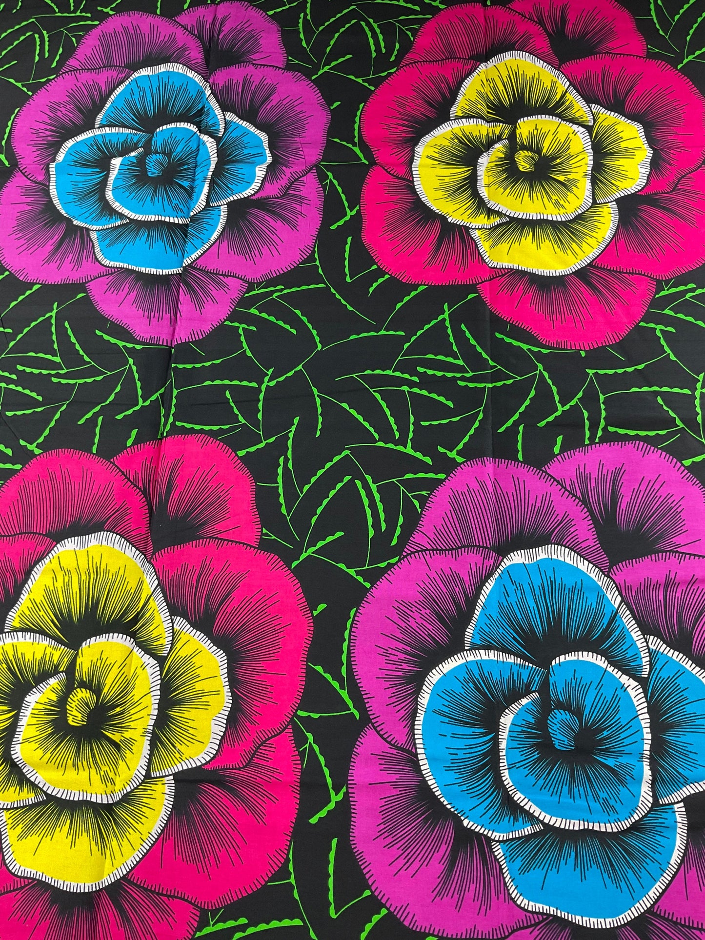 Multicolor African Fabric/African prints/ Ankara fabric/ African fabric per yard/ African fabric for crafts/ African fabri/DK36