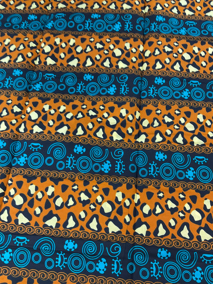 Multicolor African Fabric/African prints/ Ankara fabric/ African fabric per yard/ African fabric for crafts/ African fabri/DK10