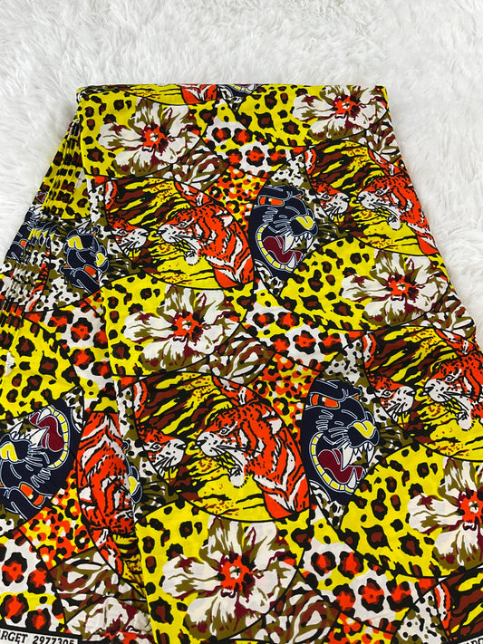 Multicolor African Fabric/African prints/ Ankara fabric/ African fabric per yard/ African fabric for crafts/ African fabri/FG45