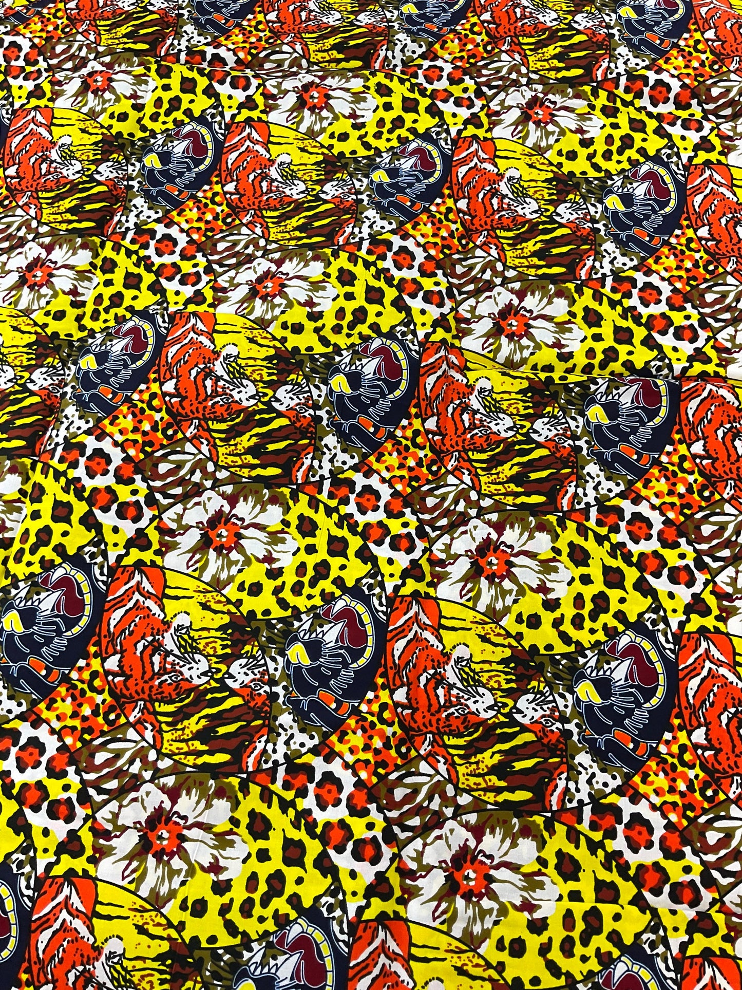 Multicolor African Fabric/African prints/ Ankara fabric/ African fabric per yard/ African fabric for crafts/ African fabri/FG45