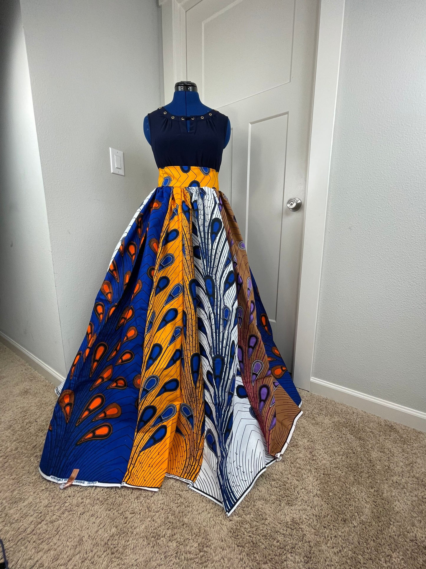African women skirt for weddings/ African maxi skirt/ Patchwork skirt/ Beautiful african patch work skirt made from 100% African cotton