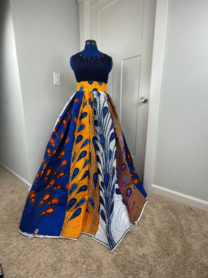 African women skirt for weddings/ African maxi skirt/ Patchwork skirt/ Beautiful african patch work skirt made from 100% African cotton