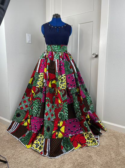 African Skirt / African Clothing/Maxi Skirt/VA61