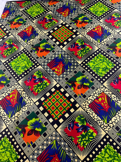 African Fabric/African prints/ Ankara fabric/ African fabric per yard/ African headwrap/ African fabric for crafts/MK173