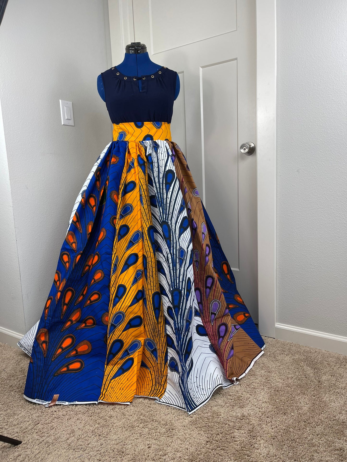 African women skirt for weddings/ African maxi skirt/ Patchwork skirt/ Beautiful african patch work skirt made from 100% African cotton