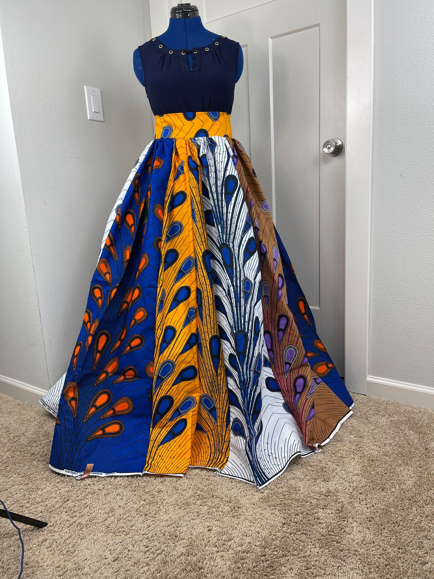 African women skirt for weddings/ African maxi skirt/ Patchwork skirt/ Beautiful african patch work skirt made from 100% African cotton