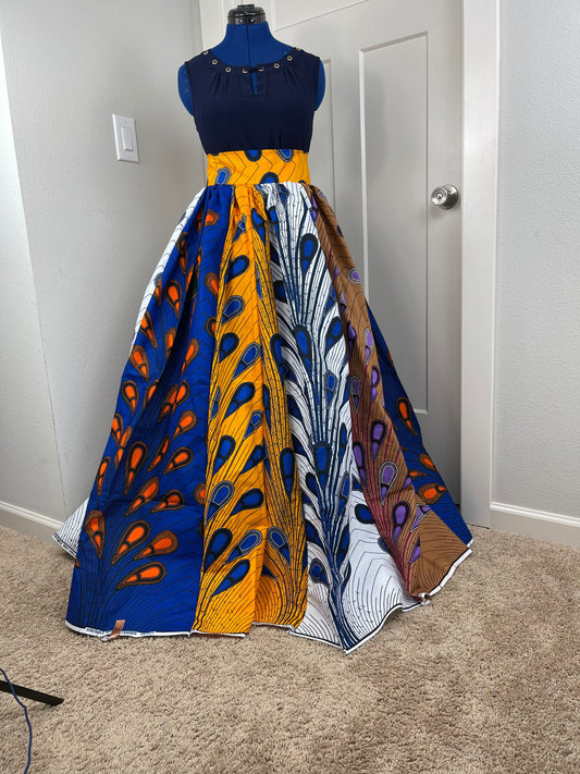 African women skirt for weddings/ African maxi skirt/ Patchwork skirt/ Beautiful african patch work skirt made from 100% African cotton
