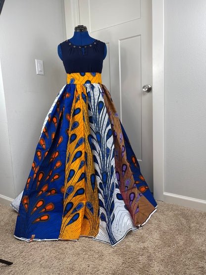 African women skirt for weddings/ African maxi skirt/ Patchwork skirt/ Beautiful african patch work skirt made from 100% African cotton