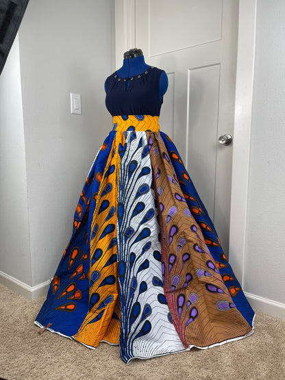 African women skirt for weddings/ African maxi skirt/ Patchwork skirt/ Beautiful african patch work skirt made from 100% African cotton