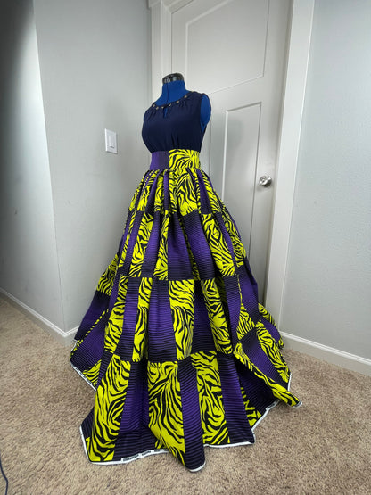 African Skirt/Ankara Skirt/Purple Skirt/VA37