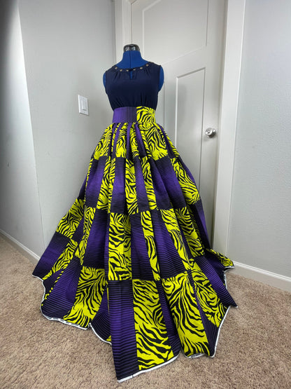 African Skirt/Ankara Skirt/Purple Skirt/VA37