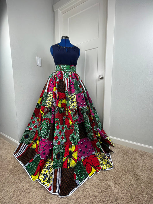 African Skirt / African Clothing/Maxi Skirt/VA61
