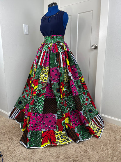 African Skirt / African Clothing/Maxi Skirt/VA61