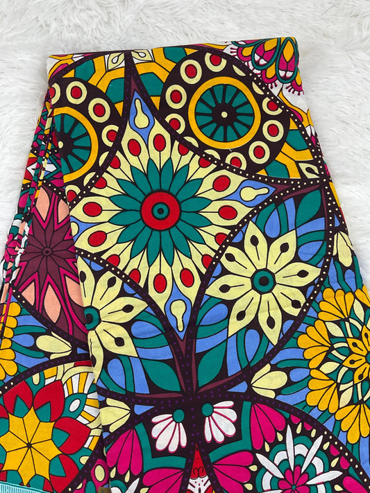 African Fabric/African clothing / Ankara fabric/ African fabric per yard/ African fabric 6 Yards /African headwrap/FG01