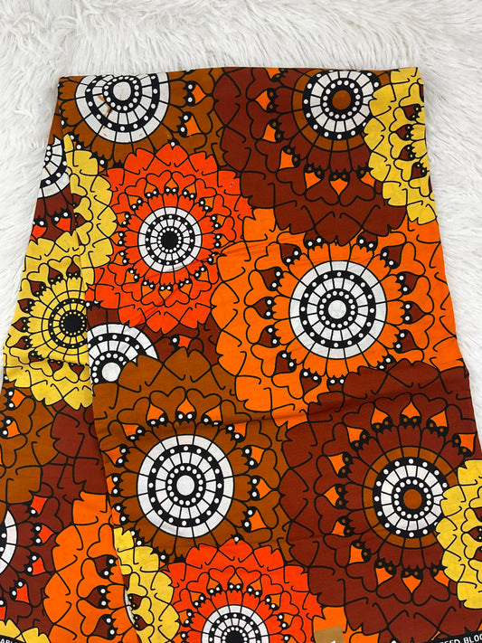 African Fabric/African prints/ Ankara fabric/ Wax print/ African fabric for decor/ African fabric for crafts/African headwrapMK610