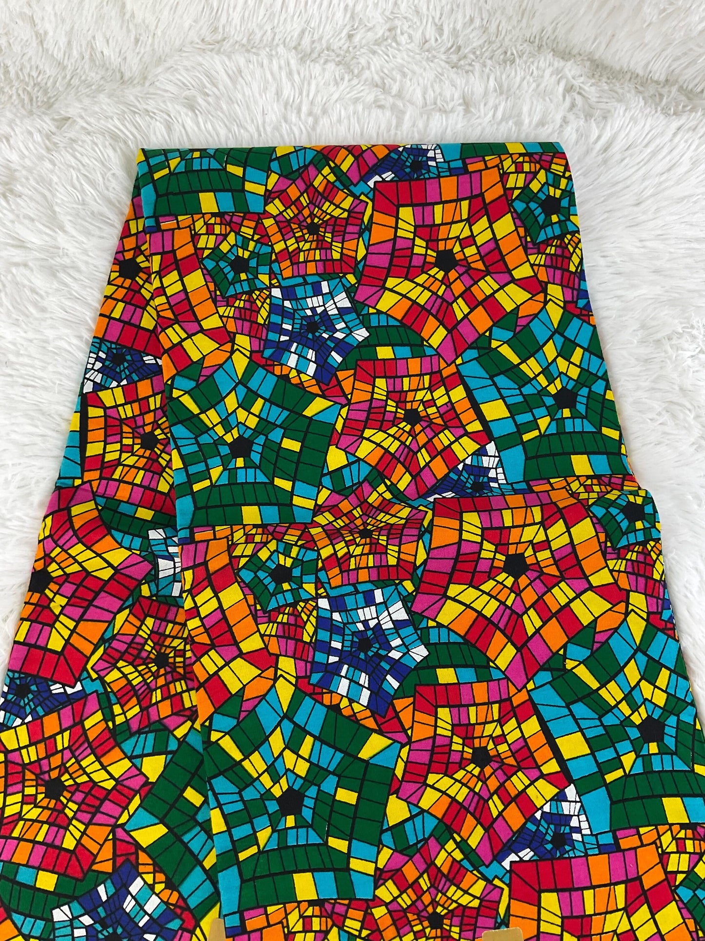 MUlticolor African Fabric/African print/African fabric by the yard /Hollandais/ African fabric/ African fabric 6 yards/FD4