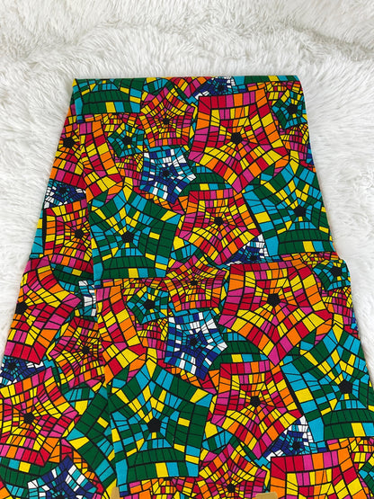 MUlticolor African Fabric/African print/African fabric by the yard /Hollandais/ African fabric/ African fabric 6 yards/FD4