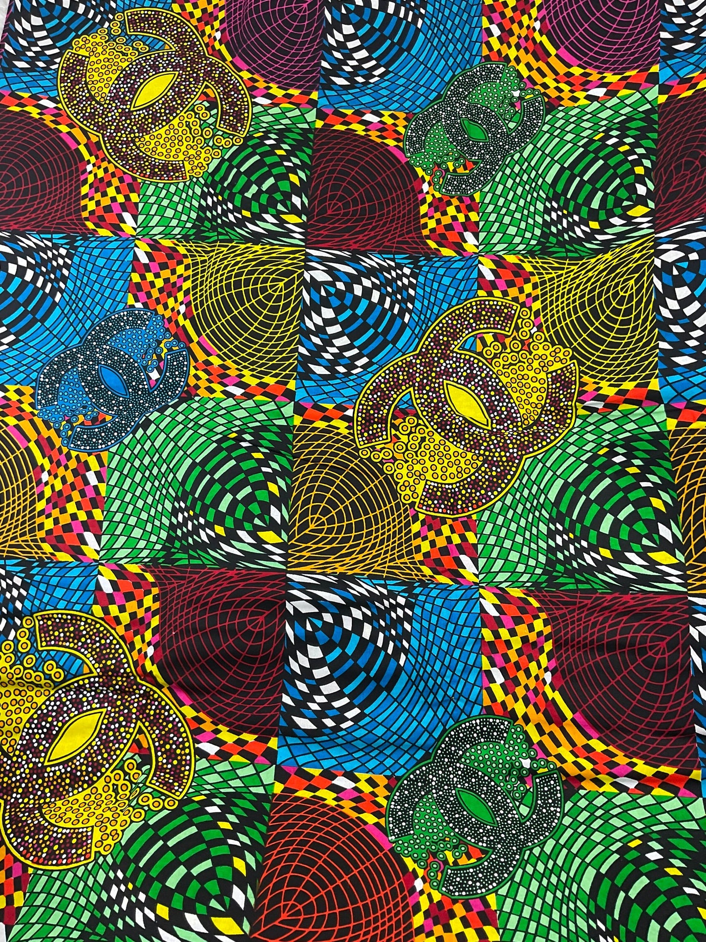 Green and golden yellow/African Fabric/African prints/ Ankara fabric/ African wax/African fabric per yard/ Wholsale fabric/MT21