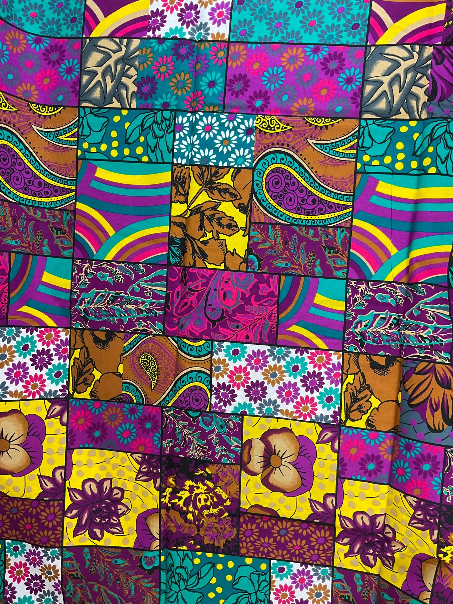 African Fabric/African prints/ Wine Wax print/Wine and blue African kente/ African fabric for sewing/ African clothing/MK853